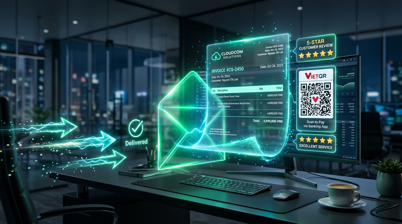 Xây Dựng Hệ Thống Tự Động Gửi Email Chăm Sóc Khách Hàng Và Hóa Đơn Điện Tử Sau Khi Khách Mua Hàng